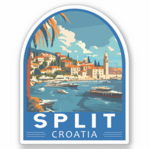 Split Kroatië Travel Art Vintage Sticker