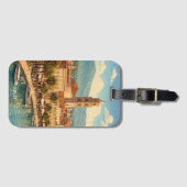 Split Kroatië Vintage Adriatische Kust Bagagelabel (Voorkant (horizontaal))