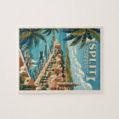 Split Kroatië Vintage Reis Legpuzzel (Horizontaal)