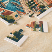 Split Kroatië Vintage Reis Legpuzzel (Zijkant)