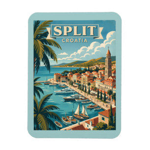 Split Kroatië Vintage Reis Magneet