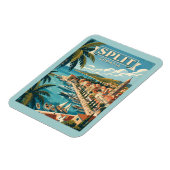 Split Kroatië Vintage Reis Magneet (Linkerzijde)