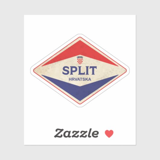 Split Kroatië Vintage Sticker (Vel)