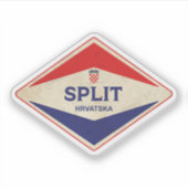 Split Kroatië Vintage Sticker (Voorkant)