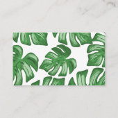 Split Leaf Philodendron Summer Wedding Plaatskaartje (Achterkant)