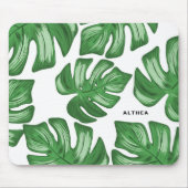 Split Leaf Philodendron Tropical Custom Mousepad Muismat (Voorkant)