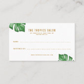 Split Leaf Philodendron Tropical Reference Card Aanbevelingskaartje (Achterkant)