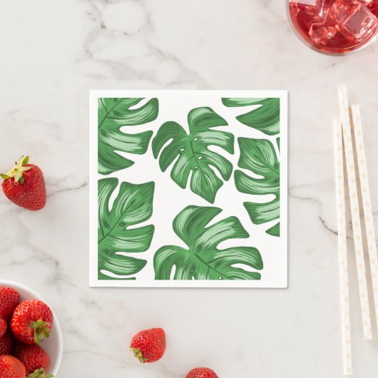 Split Leaf Philodendron Tropisch Papier servetten (Insitu)