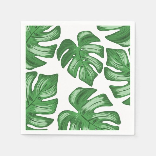 Split Leaf Philodendron Tropisch Papier servetten (Voorkant)
