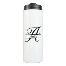 Split Monogram A-Z Zwart-wit
