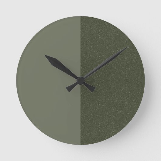 Split mos groene wandklok – Minimal Design (Voorkant)