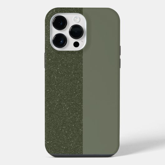 Split Mosgroene iPhone 14 Pro Max Hoes (Aangepast) Hoesje (Achterkant)