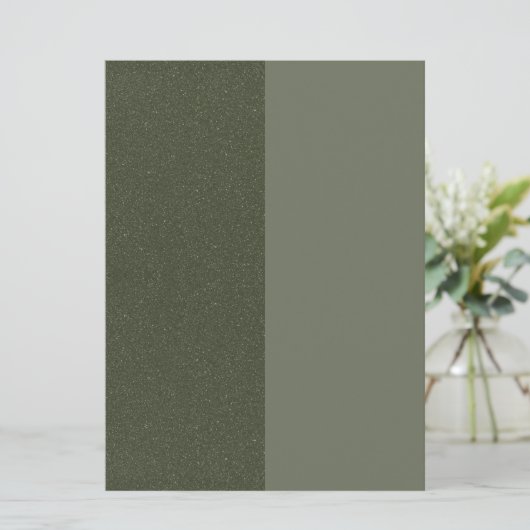 Split Moss Green Aangepaste Uitnodiging (Staand voorkant)
