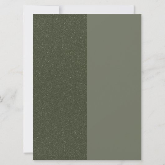 Split Moss Green Aangepaste Uitnodiging (Voorkant)