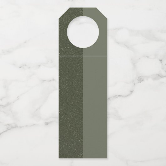 Split Moss Green Bottle Hanger Label – Aangepast o (Voorkant)