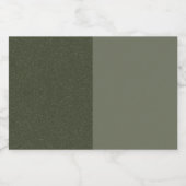 Split Moss Green Bottle Label – Likeurfles Etiket (Enkel label)
