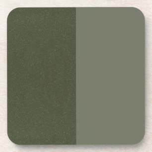 Split Moss Green Coaster Duo-Tone Stijl - Op Maat Bier Onderzetter