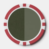 Split Moss Green Custom Poker Chip (Voorkant)
