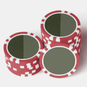 Split Moss Green Custom Poker Chip (Opstapeling)