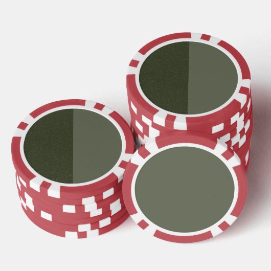 Split Moss Green Custom Poker Chip (Opstapeling)