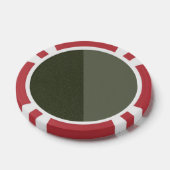 Split Moss Green Custom Poker Chip (Enkel)