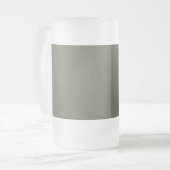 Split Moss Green Frosted Beer Mok – (Voorkant links)