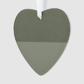 Split Moss Green Glitter Heart Ornament – Aangepas (voorkant)