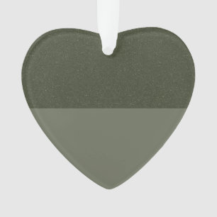 Split Moss Green Glitter Heart Ornament – Aangepas