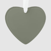 Split Moss Green Glitter Heart Ornament – Aangepas (achterkant)