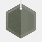 Split Moss Green Hexagon Ornament – (Voorkant)