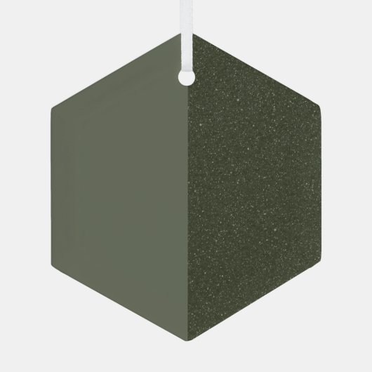 Split Moss Green Hexagon Ornament – (Achterkant)