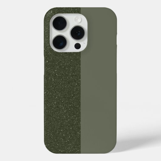 Split Moss Green iPhone 15 Pro Hoesje – Aangepast (Achterkant)
