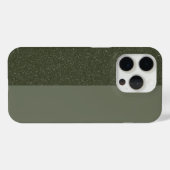 Split Moss Green iPhone 15 Pro Hoesje – Aangepast (Achterkant (horizontaal))