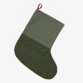 Split Moss Green Noise Kerstkous (Custom) Grote Kerstsok (Voorkant (Hangend))