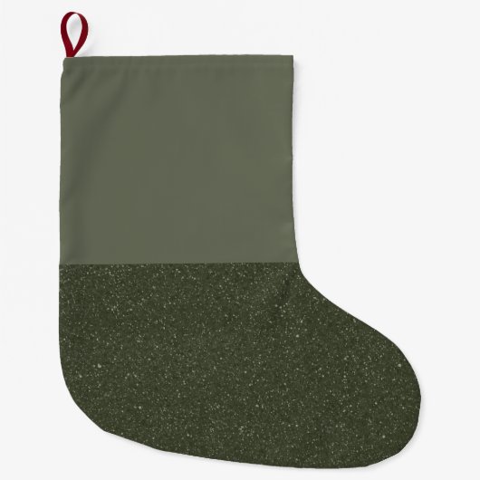 Split Moss Green Noise Kerstkous (Custom) Grote Kerstsok (Voorkant)