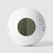Split Moss Green Pattern Golfbal – Golfballen (Voorkant)