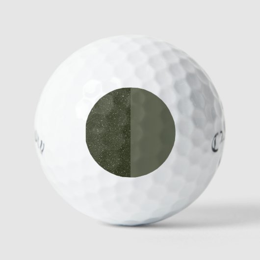 Split Moss Green Pattern Golfbal – Golfballen (Voorkant)