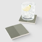 Split Moss Green Stone Onderzetter – Textured & Ma (Zijkant)