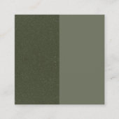 Split Moss Green Textured Custom Discount Kaart Kortingskaartje (Voorkant)