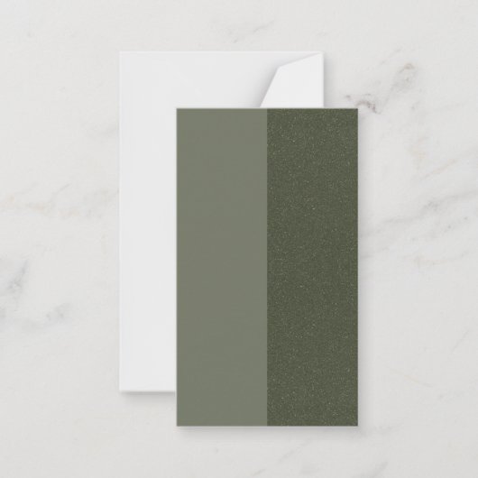 Split Moss Green Textured Flat Kaart – Notitiekaartje (Voorkant)