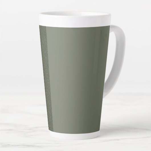 Split Moss Green Textured Latte Mok (Rechterhoek)