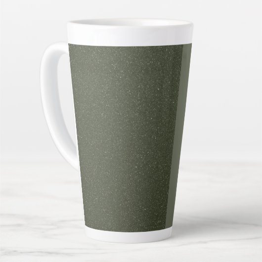 Split Moss Green Textured Latte Mok (Linkerhoek)