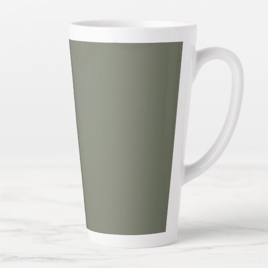 Split Moss Green Textured Latte Mok (Rechts)