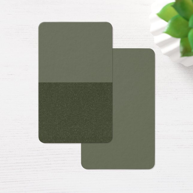 Split Moss Green Textured Profile Card – Aanpassen Visitekaartje (Bureau)