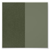 Split Moss Green Textured Square Poster (Aangepast (Voorkant)