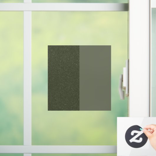 Split Moss Green Window Cling – Gestructureerd en Raamsticker (Huis)