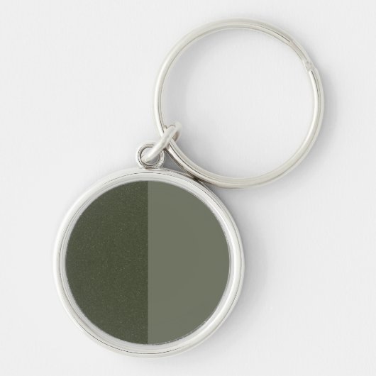 Split Moss Groen Custom Ronde Sleutelhanger (Voorkant)