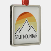 Split Mountain California Retro Metalen Ornament (Rechts)