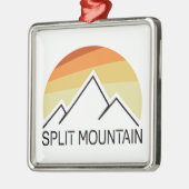 Split Mountain California Retro Metalen Ornament (Links)