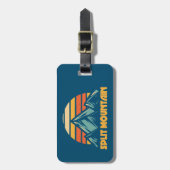 Split Mountain California Retro Turquoise Bagagelabel (Voorkant verticaal)